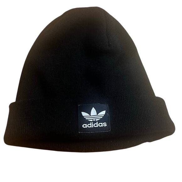 ADIDAS Trefoil Logo Black Adult Unisex Beanie/Winter Hat - Picture 1 of 4